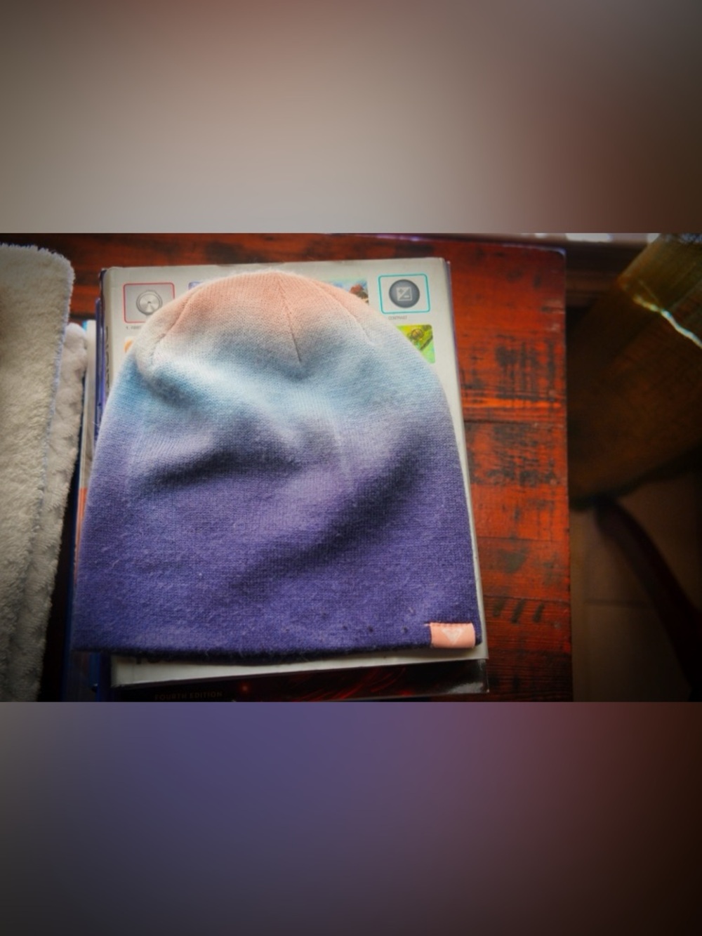 Roxy Ombré Knit Beanie - Sunset Purple & Blue